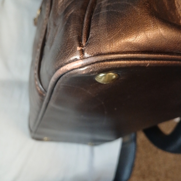 Coach Peyyon Signature Embossed Jordan Bronze Metallic Leather Tote - Picture 14 of 14